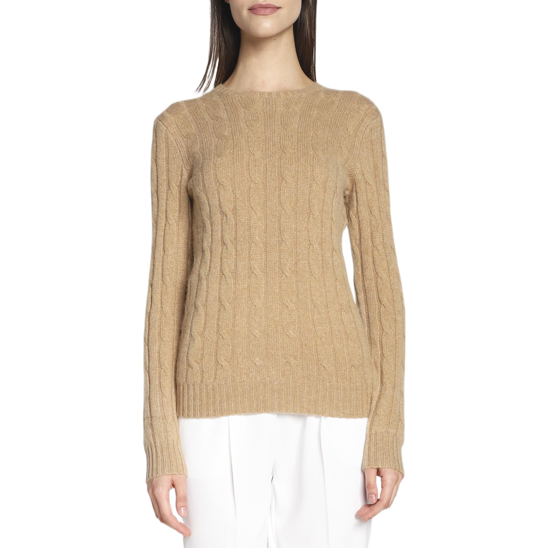 (Women) Polo Ralph Lauren FW22  Brown Cashmere Knit Crewneck Sweater 211880516-005 圖 4