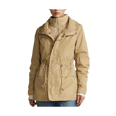 (Women) Polo Ralph Lauren FW22 Brown Solid Long Sleeve Jacket with Detachable Hood WMPOOTWN2820174