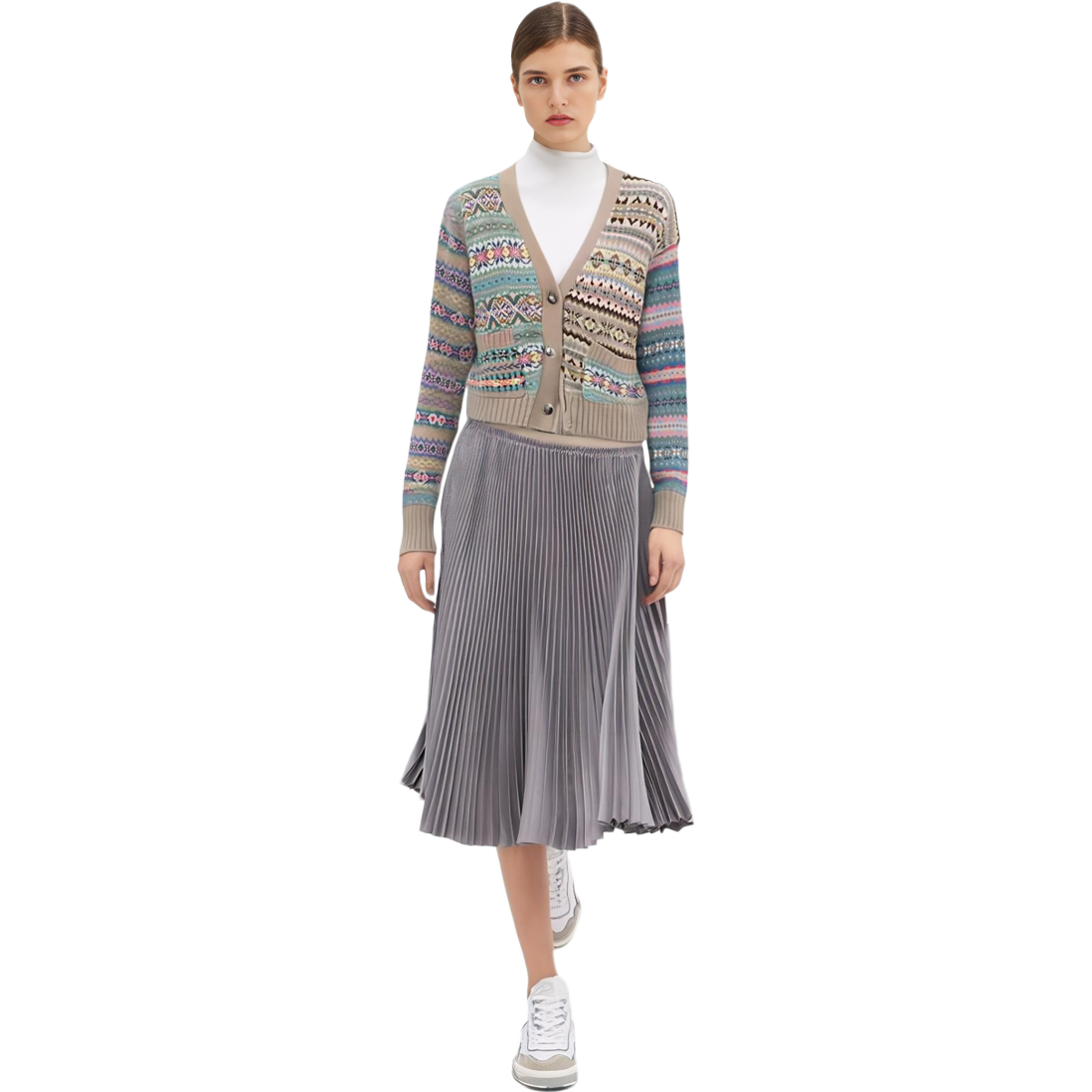 Shop (W) Polo Ralph Lauren FW22 幾何圖案針織羊毛開襟毛衣 多色款式 211872816-001-Multicolor