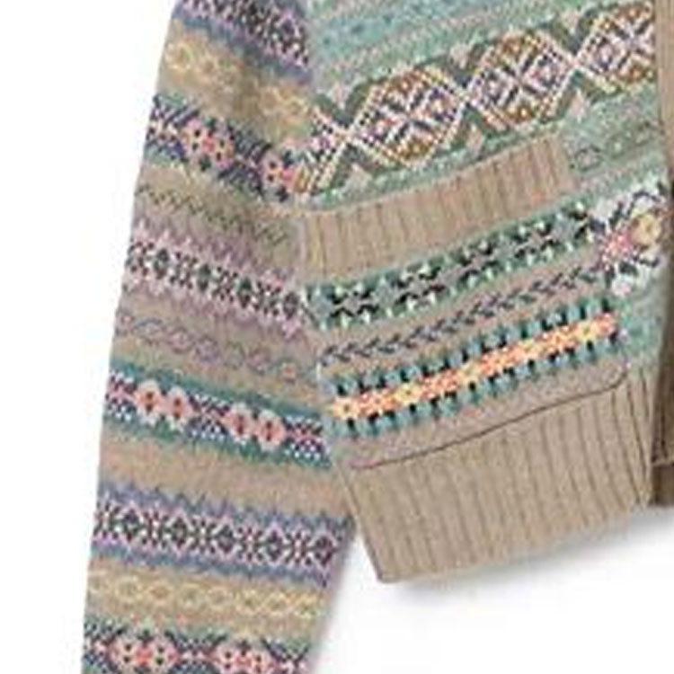 Cheap (W) Polo Ralph Lauren FW22 幾何圖案針織羊毛開襟毛衣 多色款式 211872816-001-Multicolor