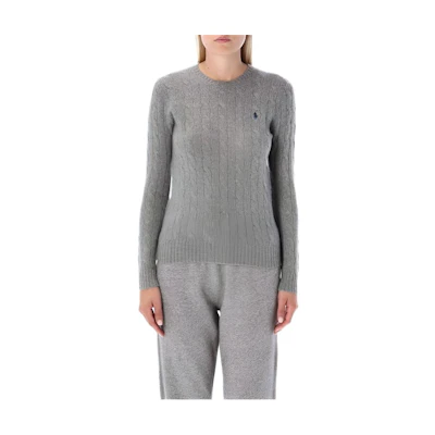(Women) Polo Ralph Lauren FW22 Gray Ribbed Knit Wool Sweater 211875831-008