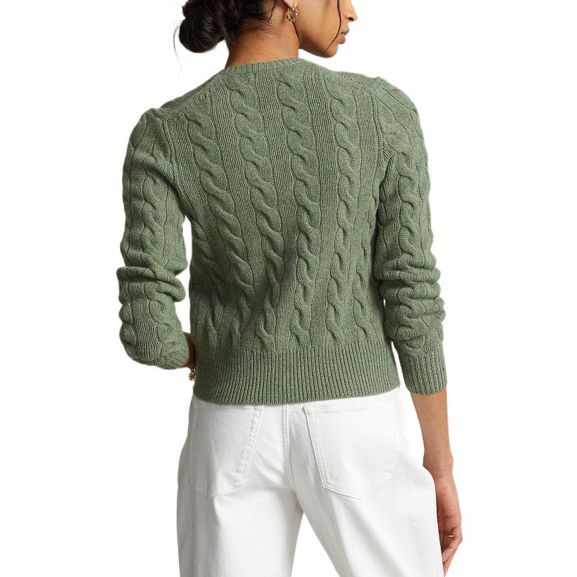 (Women) Polo Ralph Lauren FW22  Green Cashmere Cable Knit Button Crewneck Sweater. WMPOSWENDW20053-020 圖 5