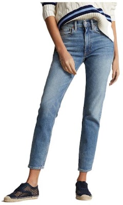 (Women) Polo Ralph Lauren FW22 High-Waisted Slim Fit Cropped Jeans Blue. WMPODNMN9820044-400 Order (Women) Polo Ralph Lauren FW22 High-Waisted Slim Fit Cropped Jeans Blue. WMPODNMN9820044-400