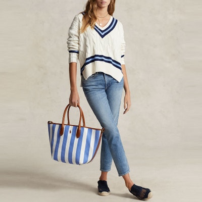 (Women) Polo Ralph Lauren FW22 High-Waisted Slim Fit Cropped Jeans Blue. WMPODNMN9820044-400 Lookbook (Women) Polo Ralph Lauren FW22 High-Waisted Slim Fit Cropped Jeans Blue. WMPODNMN9820044-400