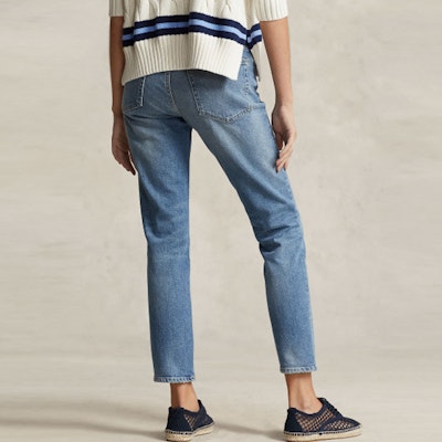 (Women) Polo Ralph Lauren FW22 High-Waisted Slim Fit Cropped Jeans Blue. WMPODNMN9820044-400 Shop (Women) Polo Ralph Lauren FW22 High-Waisted Slim Fit Cropped Jeans Blue. WMPODNMN9820044-400