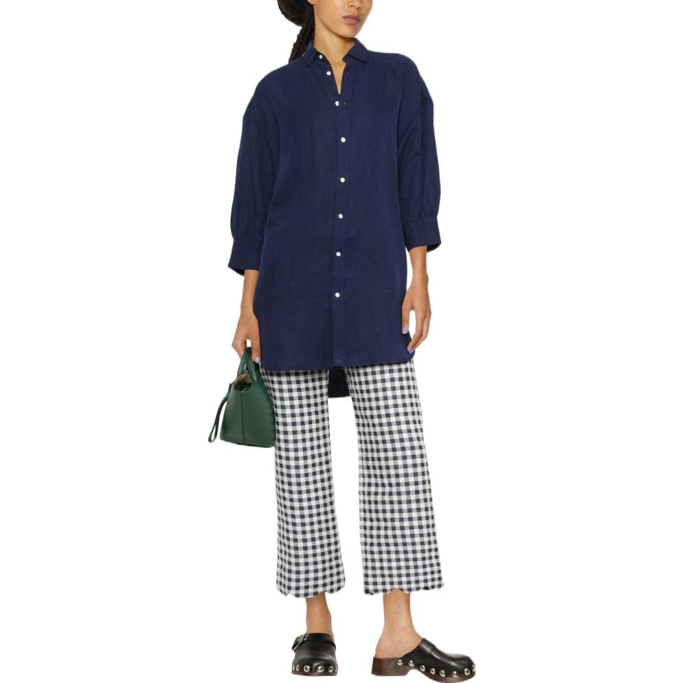 (Women) Polo Ralph Lauren FW22  Mid-Length Short Sleeve Shirt Deep Blue 211876015-002 圖 3