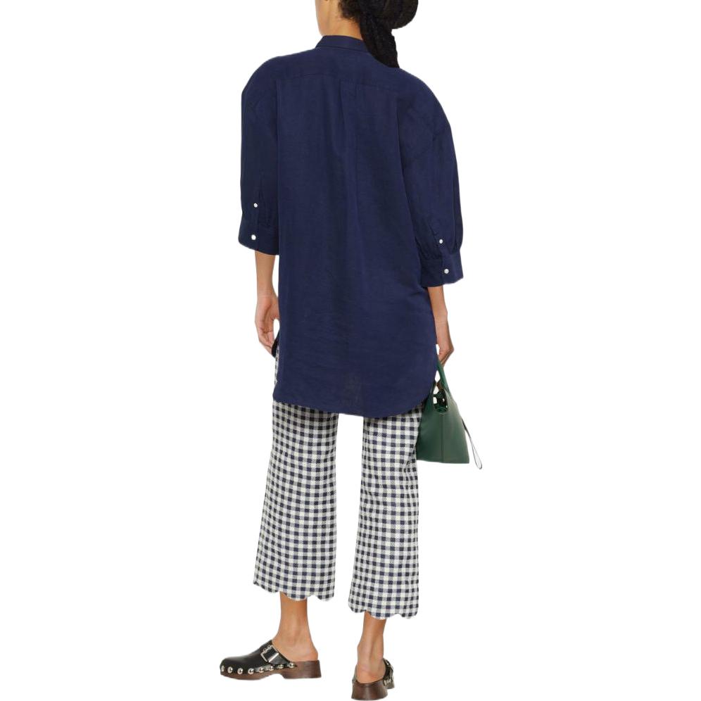 (Women) Polo Ralph Lauren FW22  Mid-Length Short Sleeve Shirt Deep Blue 211876015-002 圖 4