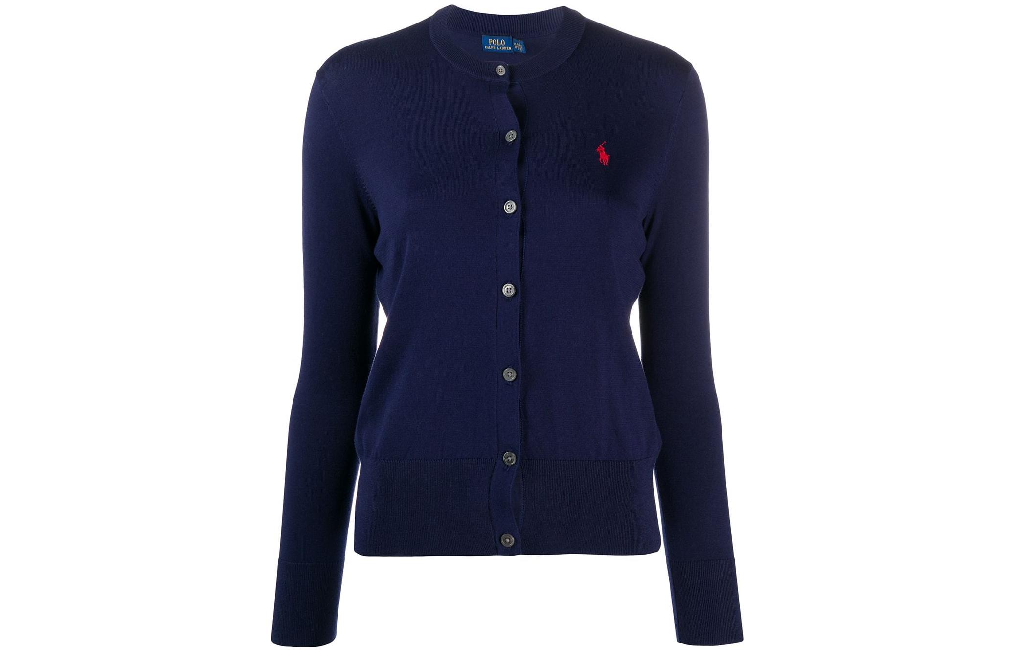 (Women) Polo Ralph Lauren FW22  Navy Blue Knit Cardigan with Logo Embroidery. 211784759-001 圖 2