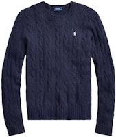 (Women) Polo Ralph Lauren FW22 Navy Knitted Crewneck with Logo Embroidery. 211581065-025 (Women) Polo Ralph Lauren FW22 Navy Knitted Crewneck with Logo Embroidery. 211581065-025
