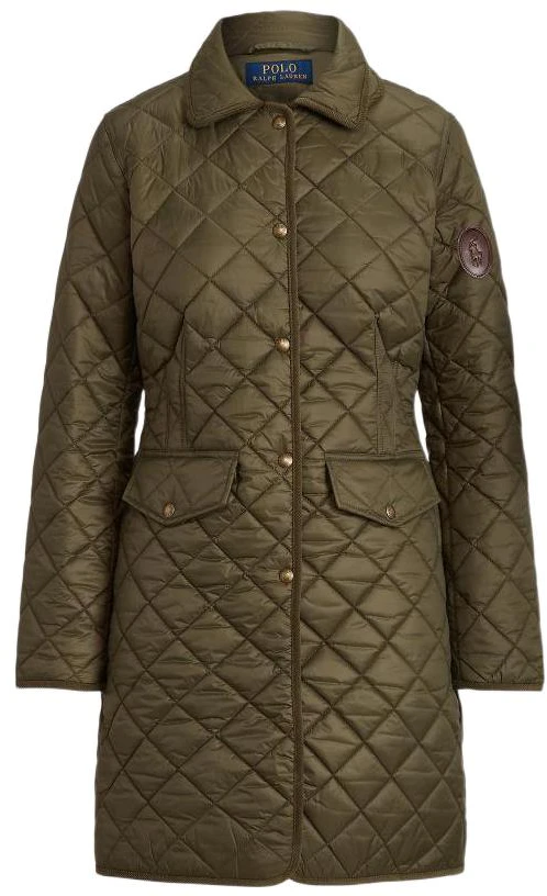 women-polo-ralph-lauren-fw-22-olive-quilted-long-sleeve-casual-coat-211854765002