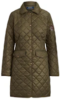 (Women) Polo Ralph Lauren FW22 Olive Quilted Long-Sleeve Casual Coat. 211854765002 (Women) Polo Ralph Lauren FW22 Olive Quilted Long-Sleeve Casual Coat. 211854765002