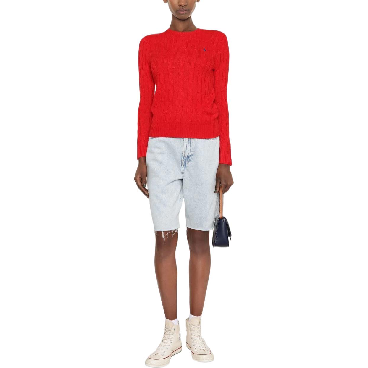 (Women) Polo Ralph Lauren FW22  Red Cable Knit Wool Sweater Crewneck 211875831-012 圖 3