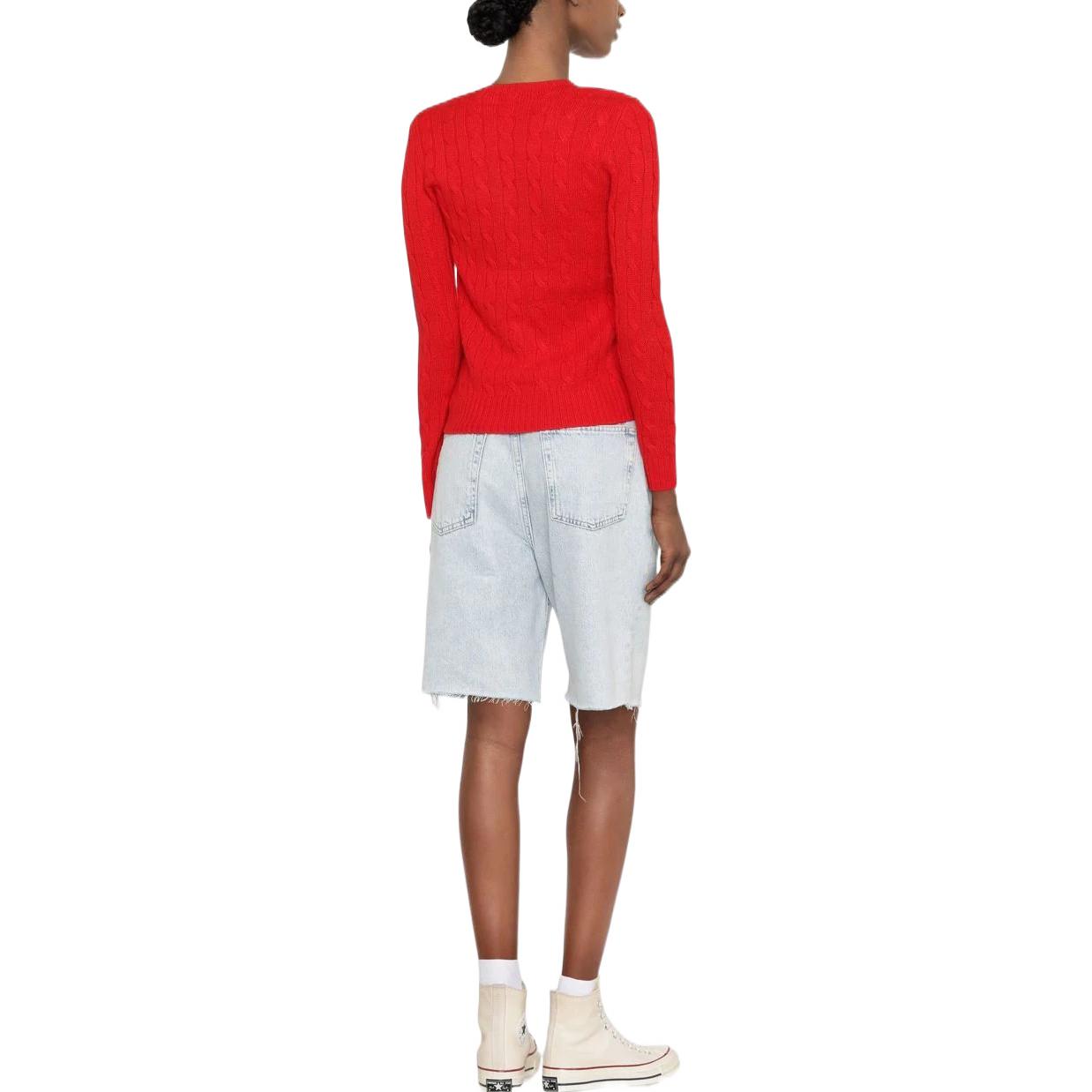 (Women) Polo Ralph Lauren FW22  Red Cable Knit Wool Sweater Crewneck 211875831-012 圖 4
