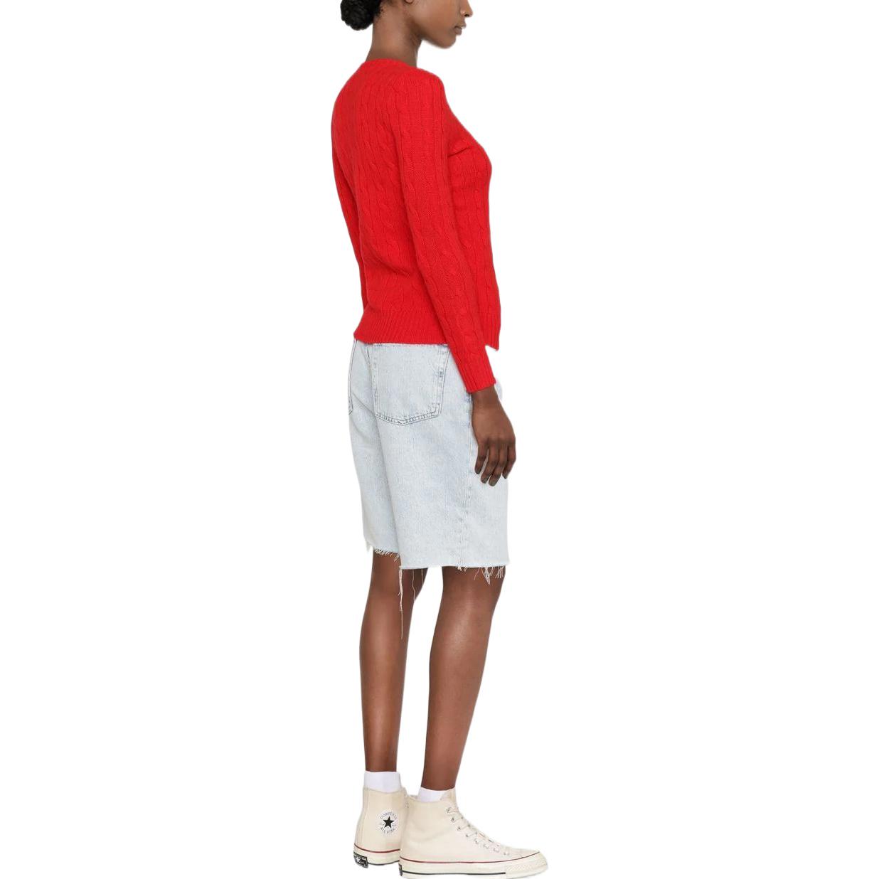 (Women) Polo Ralph Lauren FW22  Red Cable Knit Wool Sweater Crewneck 211875831-012 圖 5