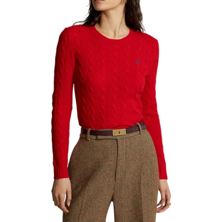 (Women) Polo Ralph Lauren FW22  Red Wool Sweater with Solid Logo Print. WMPOSWENC020447 圖 4