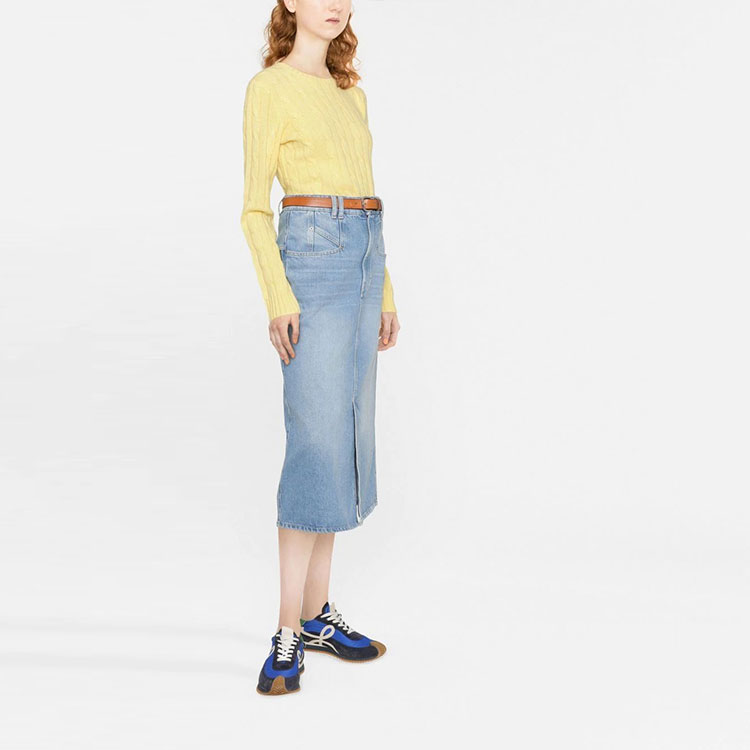 (Women) Polo Ralph Lauren FW22  Solid Cable Knit Crewneck Sweater Yellow. 211880516-006 圖 5