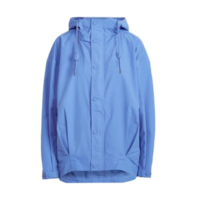 (Women) Polo Ralph Lauren FW22 Solid Logo Embroidered Hooded Jacket Blue. WMPOOTWN5A20037-400