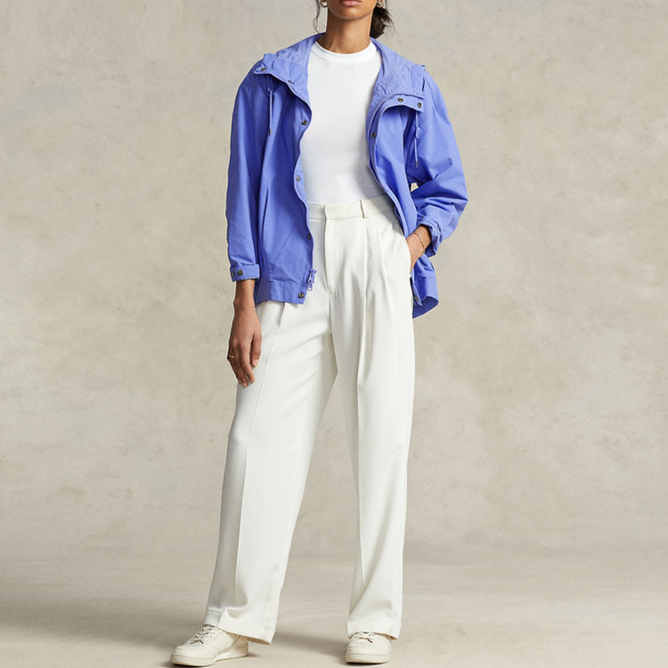 (Women) Polo Ralph Lauren FW22  Solid Logo Embroidered Hooded Jacket Blue. WMPOOTWN5A20037-400 圖 3