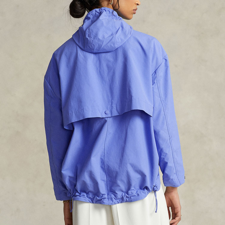 (Women) Polo Ralph Lauren FW22  Solid Logo Embroidered Hooded Jacket Blue. WMPOOTWN5A20037-400 圖 5