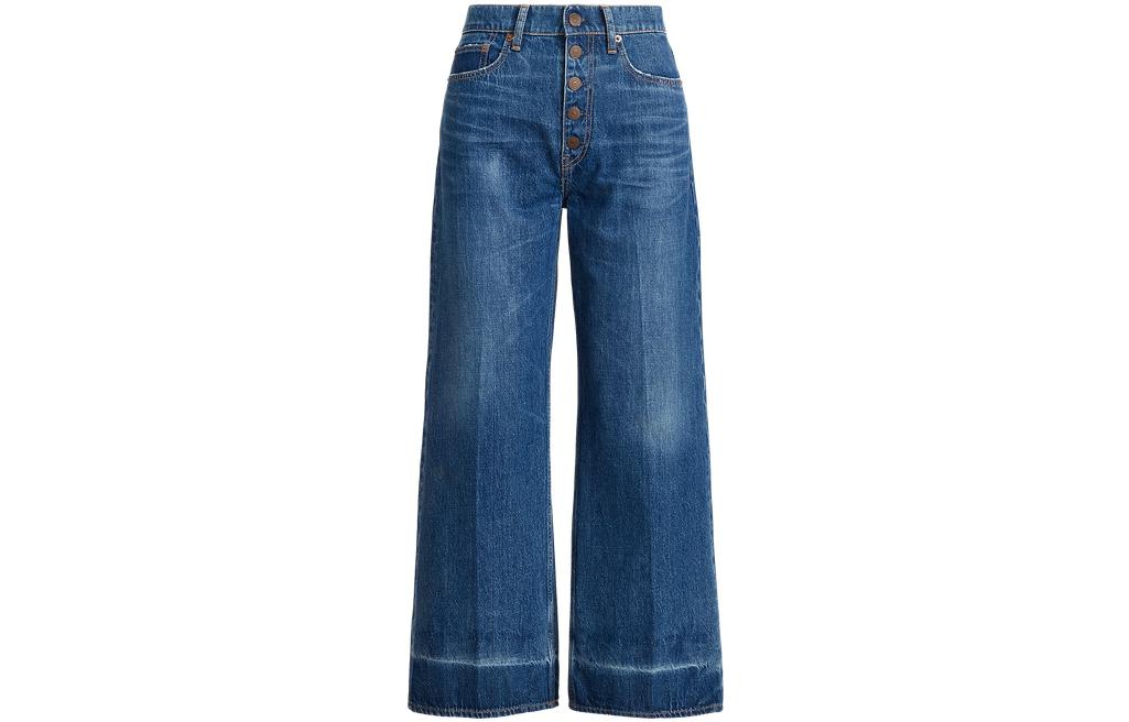 Order (W) Polo Ralph Lauren FW22 Vaqueros Azul Pierna Ancha Denim Sólido. WMPODNMNA020016-400