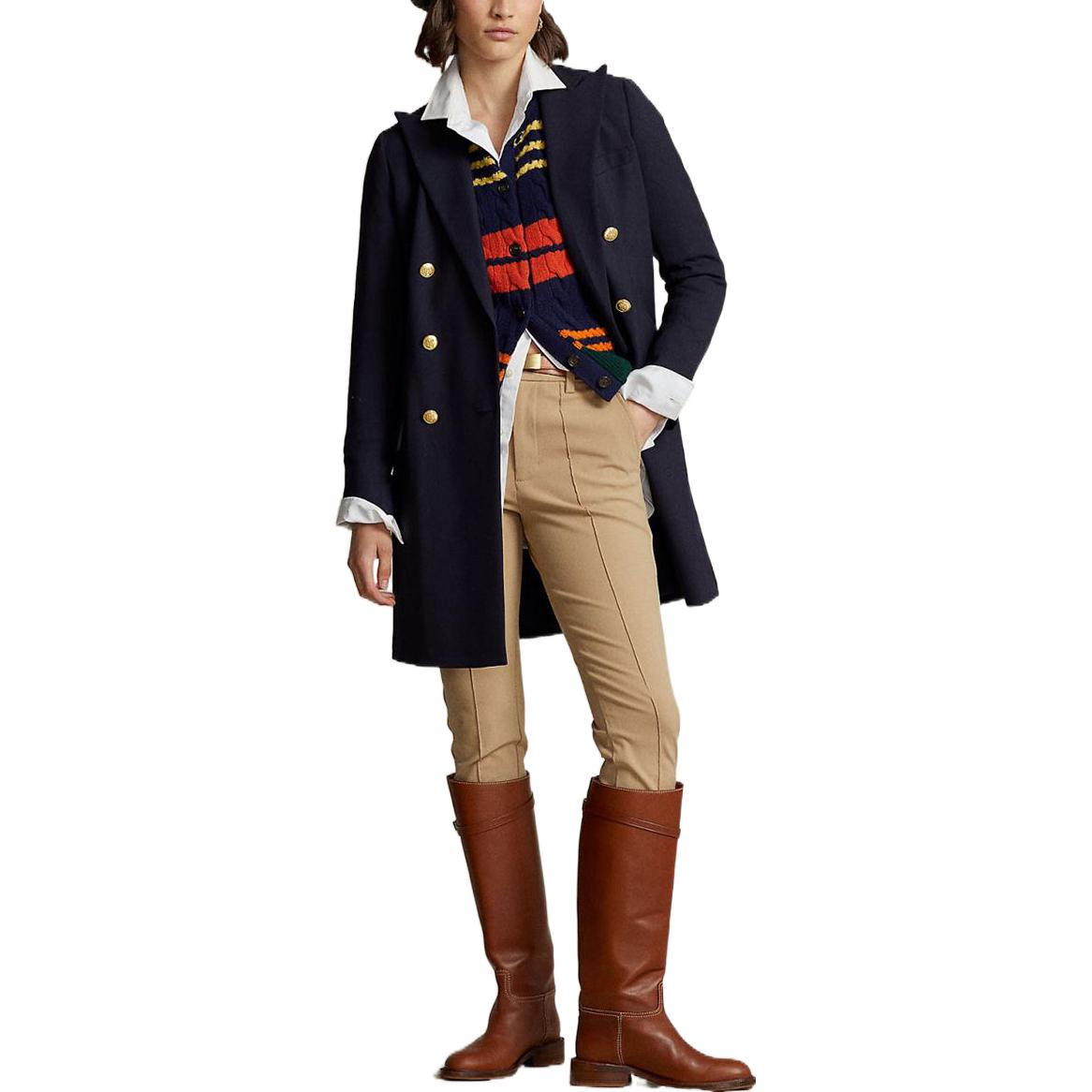 (Women) Polo Ralph Lauren FW22  Striped Patch Wool Cardigan Sweater - Multi-color. 211872882-001 圖 3