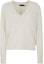 Buy (Women) Polo Ralph Lauren FW22 White Cable Knit Cashmere V-Neck Sweater 211872698-002