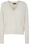 Order (Women) Polo Ralph Lauren FW22 White Cable Knit Cashmere V-Neck Sweater 211872698-002