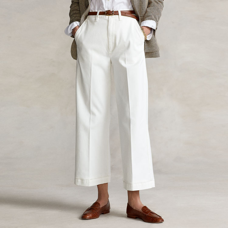 Shop (W) Polo Ralph Lauren FW22 白色宽松针织休闲运动裤. WMPOPNTNDL20056-100