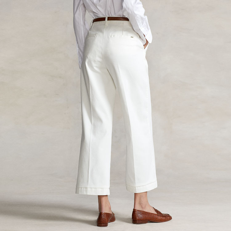 Purchase (W) Polo Ralph Lauren FW22 白色宽松针织休闲运动裤. WMPOPNTNDL20056-100