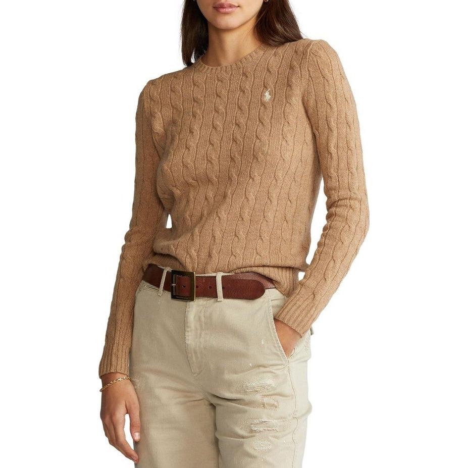 (Women) Polo Ralph Lauren FW22 Cable Knit Crew Neck Sweater Brown (Womens). 211570012-075 圖 5