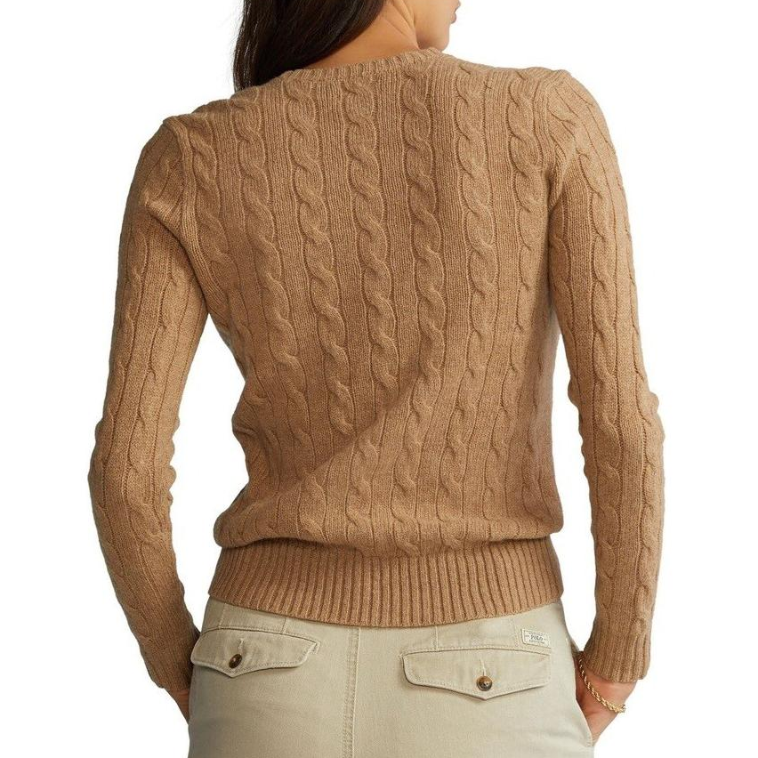 (Women) Polo Ralph Lauren FW22 Cable Knit Crew Neck Sweater Brown (Womens). 211570012-075 圖 6
