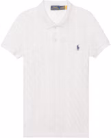 Order (Women) Polo Ralph Lauren FW22 Cable Knit Short Sleeve Polo Sweater Women White. WMPOKNINCU20645-100