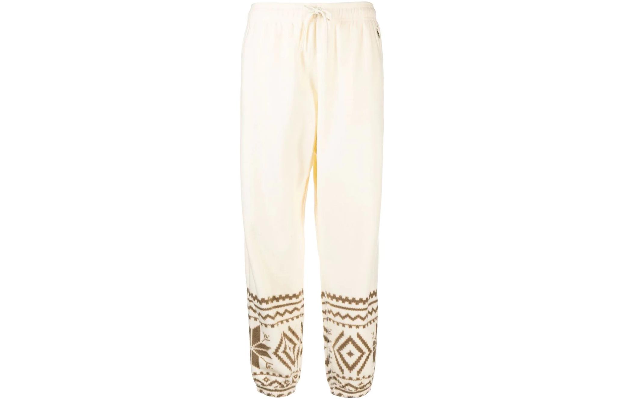 (Women) Polo Ralph Lauren FW22 Fair Isle Print Jogger Pants Women’s Light Beige. 211882338-001