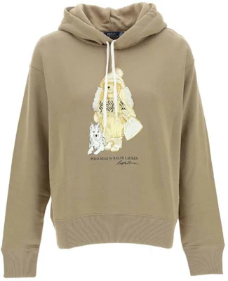 (Women) Polo Ralph Lauren FW22 Hoodie Letter Print Khaki 211882331-001 Order (Women) Polo Ralph Lauren FW22 Hoodie Letter Print Khaki 211882331-001