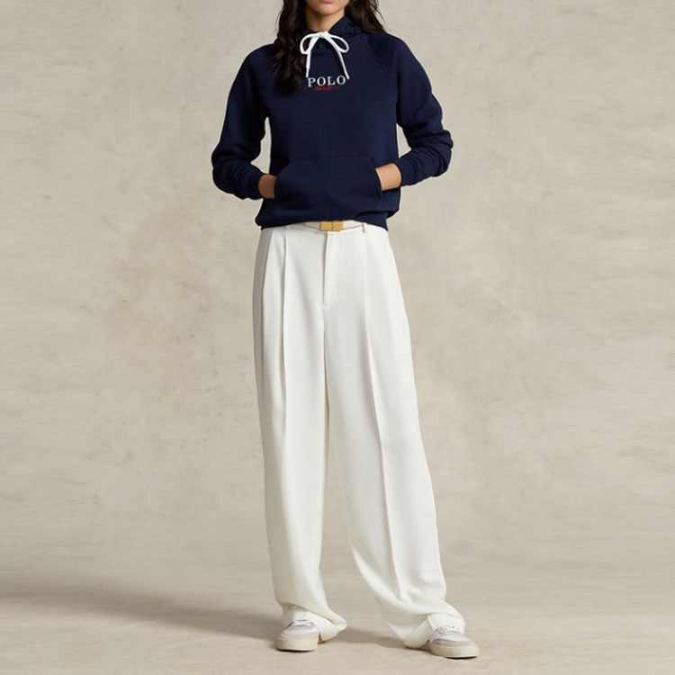 Lookbook (W) Polo Ralph Lauren 2022秋冬款海军蓝刺绣Logo连帽衫 WMPOKNINFB20358-410