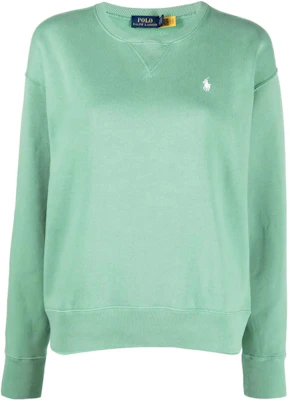 (Women) Polo Ralph Lauren FW22 Oversized Embroidered Logo Crewneck Sweatshirt Green Women 211794395-021 Order (Women) Polo Ralph Lauren FW22 Oversized Embroidered Logo Crewneck Sweatshirt Green Women 211794395-021