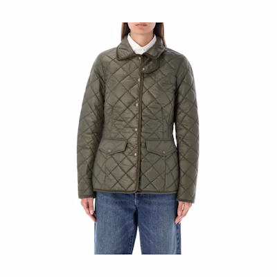 (Women) Polo Ralph Lauren FW22 Quilted Waist Jacket Green 211854764-005