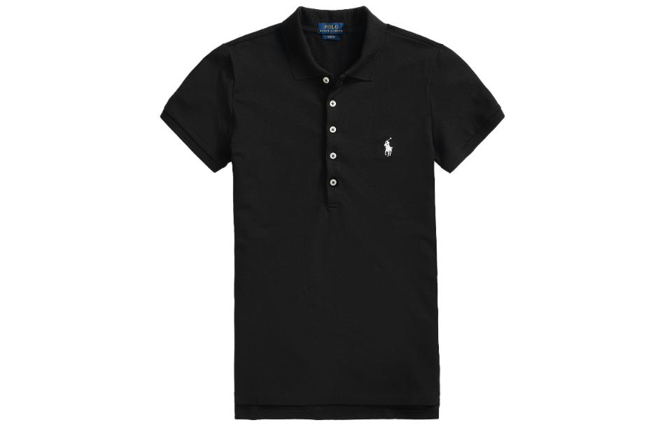 Order (W) Polo Ralph Lauren FW22 Slim Fit Hitam Lengan Pendek Wanita. 211870237-011