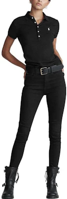 (W) Polo Ralph Lauren FW22 Slim Fit Hitam Lengan Pendek Wanita. 211870237-011 Lookbook (W) Polo Ralph Lauren FW22 Slim Fit Hitam Lengan Pendek Wanita. 211870237-011