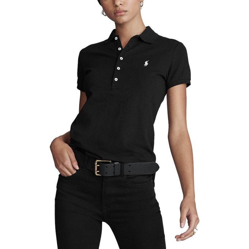 Purchase (W) Polo Ralph Lauren FW22 Slim Fit Hitam Lengan Pendek Wanita. 211870237-011