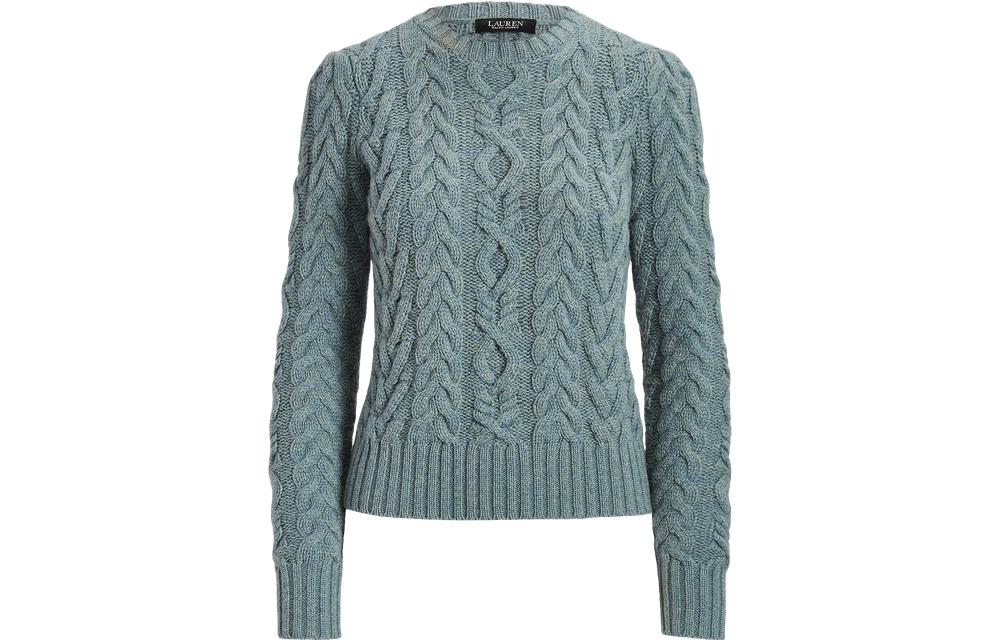 Order (Women) Polo Ralph Lauren FW22 Solid Cable-Knit Casual Long-Sleeve Sweater Women Teal. WMLRSWES6820404-300
