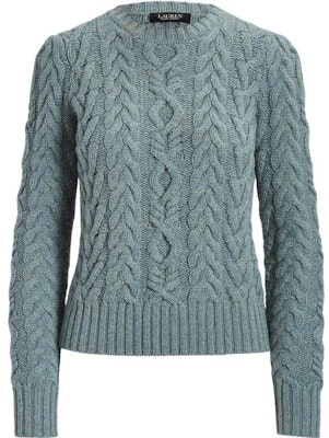 (Women) Polo Ralph Lauren FW22 Solid Cable-Knit Casual Long-Sleeve Sweater Women Teal. WMLRSWES6820404-300 Order (Women) Polo Ralph Lauren FW22 Solid Cable-Knit Casual Long-Sleeve Sweater Women Teal. WMLRSWES6820404-300