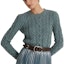 Purchase (Women) Polo Ralph Lauren FW22 Solid Cable-Knit Casual Long-Sleeve Sweater Women Teal. WMLRSWES6820404-300