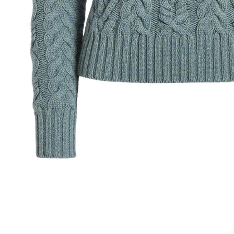 Sizing (Women) Polo Ralph Lauren FW22 Solid Cable-Knit Casual Long-Sleeve Sweater Women Teal. WMLRSWES6820404-300