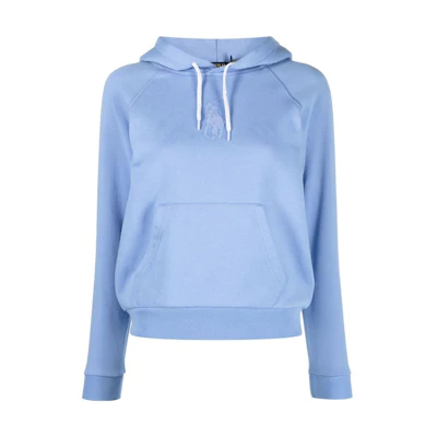 (Women) Polo Ralph Lauren FW22 Solid Color Blue Drawstring Hoodie 211872989-003