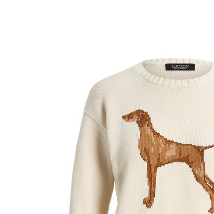 Details for (W) Polo Ralph Lauren FW23 動物圖案針織毛衣 圓領 奶油白色. WMLRSWES6820535-101