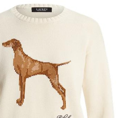 (W) Polo Ralph Lauren FW23 動物圖案針織毛衣 圓領 奶油白色. WMLRSWES6820535-101 Sizing (W) Polo Ralph Lauren FW23 動物圖案針織毛衣 圓領 奶油白色. WMLRSWES6820535-101