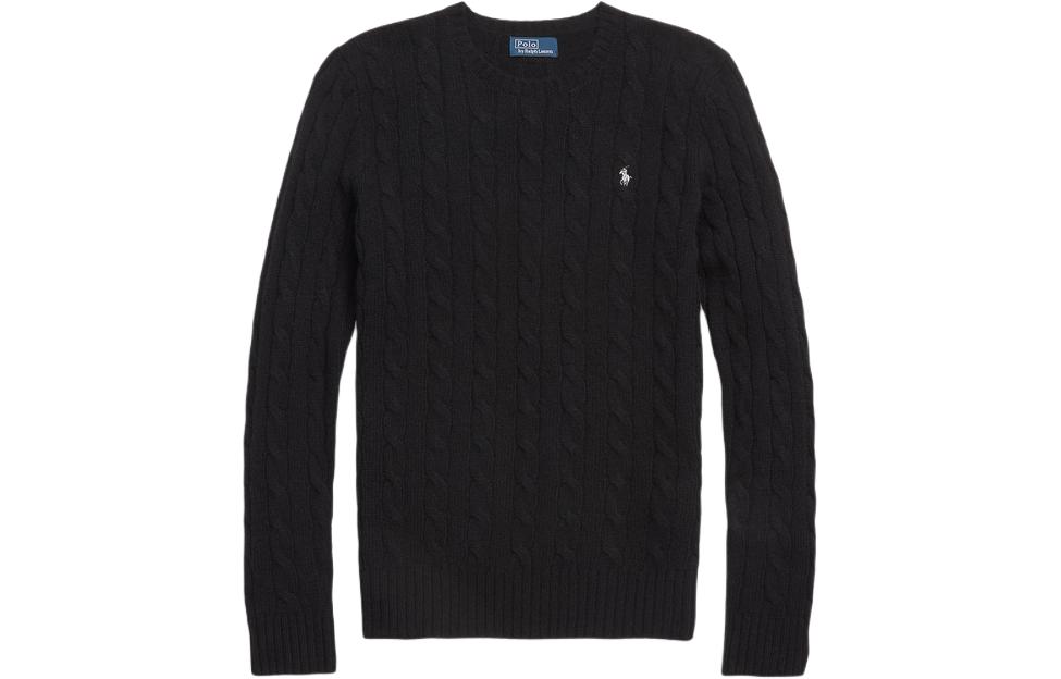 (Women) Polo Ralph Lauren FW23  Black Cable Knit Slim Sweater with Embroidered Logo WMPOSWENC020855-001 圖 2
