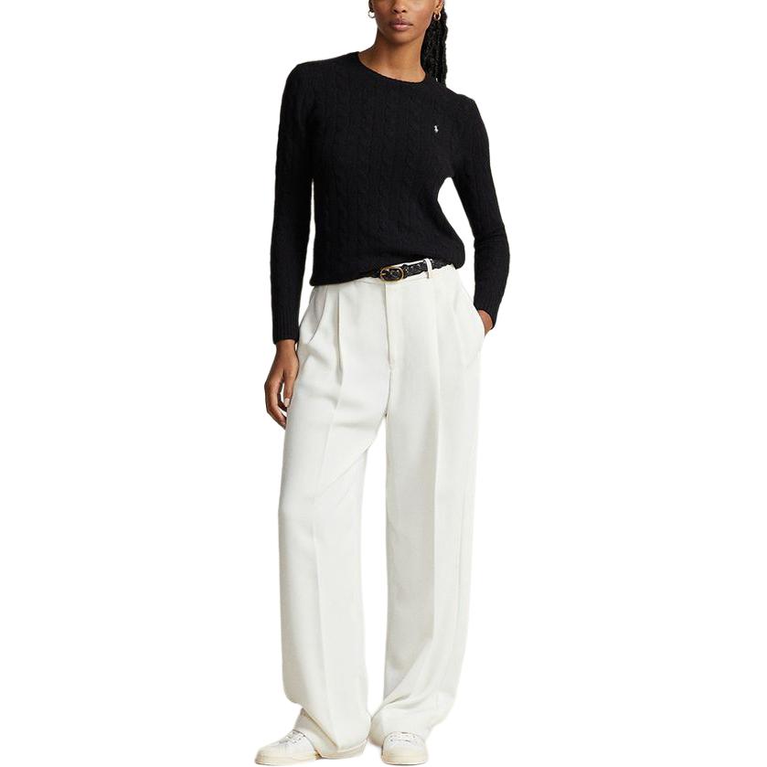 (Women) Polo Ralph Lauren FW23  Black Cable Knit Slim Sweater with Embroidered Logo WMPOSWENC020855-001 圖 3