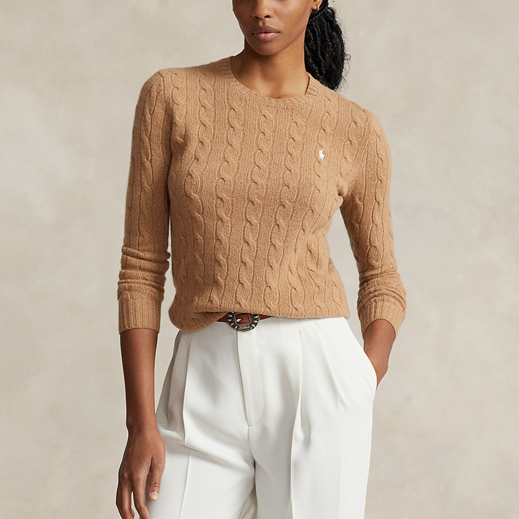 (Women) Polo Ralph Lauren FW23  Brown Solid Knit Crewneck Long Sleeve Sweater. WMPOSWENC020722-260 圖 4